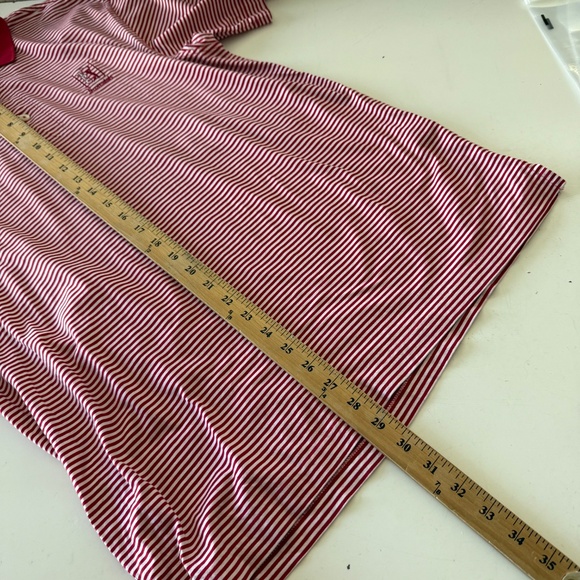 TPC Scottsdale x Oxford Golf Red Striped All Cotton Collared Polo Shirt MEDIUM - Picture 8 of 8